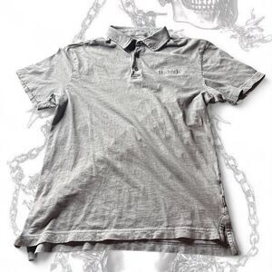 Hurley Men's Grey and Black Polo-shirts